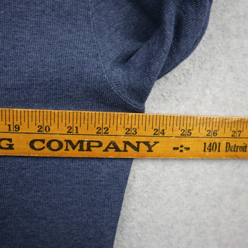 Joe Joseph Abboud 1/4 Zip Pullover Mens L Blue Heather Mock Neck Sweater